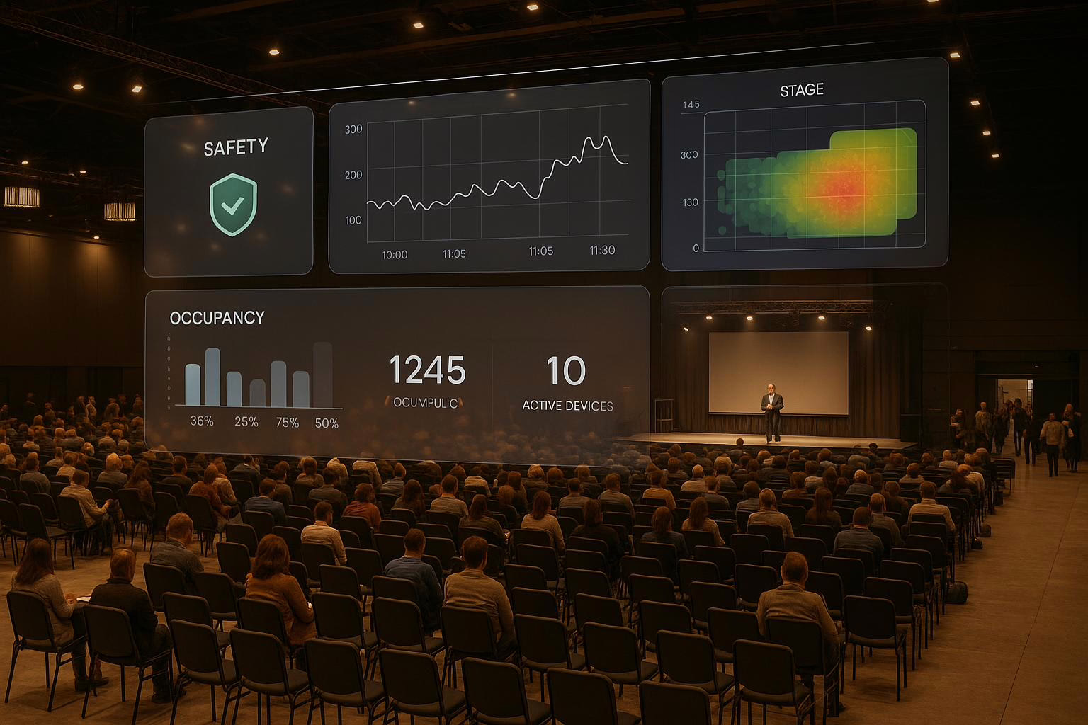 Real-Time Monitoring for Event Spaces